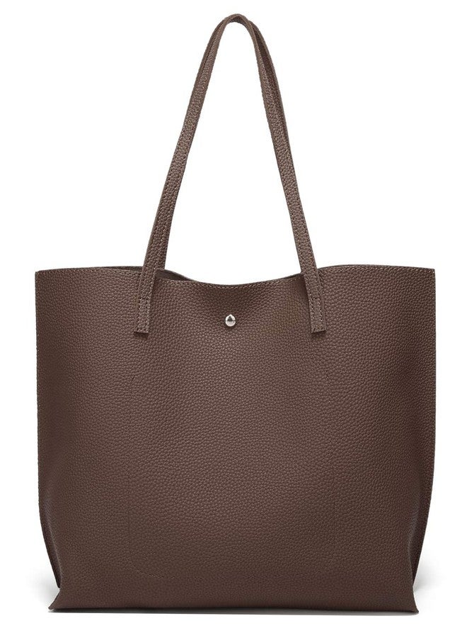 Dreubea Women's Soft Faux Leather Tote Shoulder Bag from, Big Capacity Tassel Handbag Coffee - Image 5